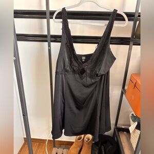 Wild Fable Black Slip Dress with Lacie neck line detail